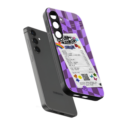 olivia rodrigo back phone cover | glass case for samsung galaxy s24 fe