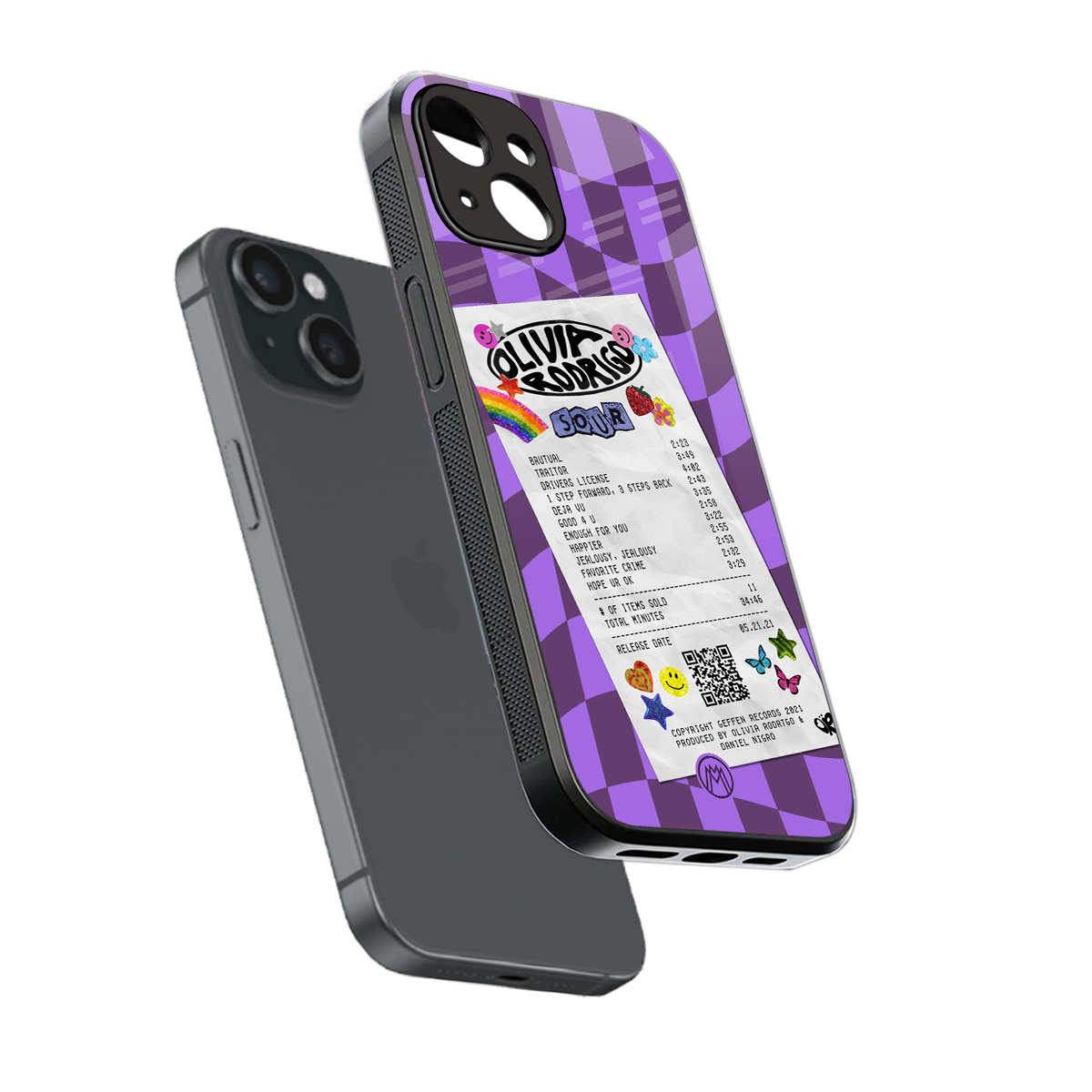 olivia rodrigo back phone cover | glass case for iphone 15