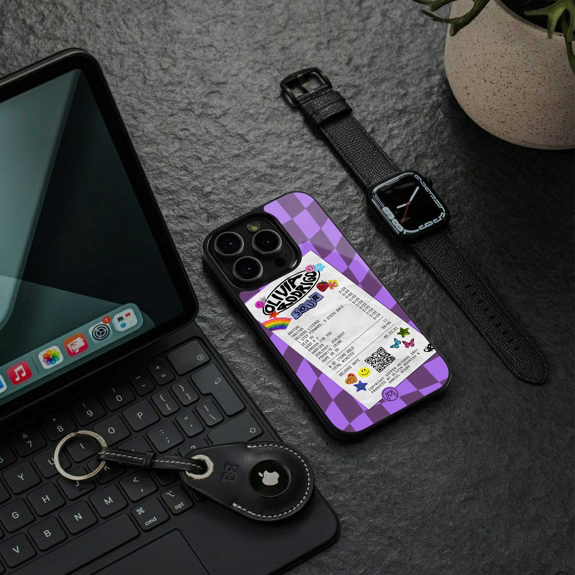 olivia rodrigo back phone cover | glass case for iphone 14