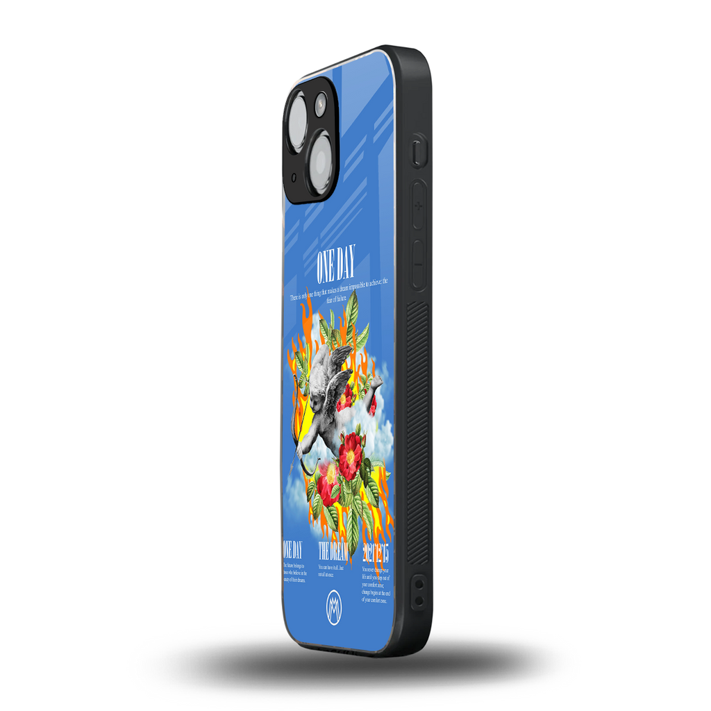 one day back phone cover | glass case for iphone 13 mini