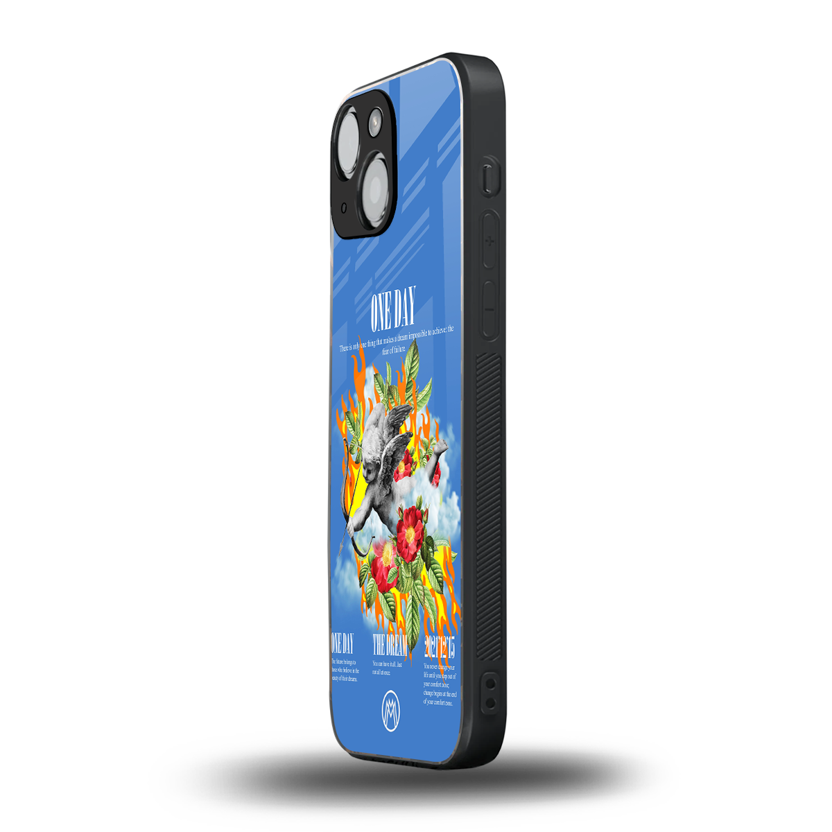one day back phone cover | glass case for iphone 13 mini