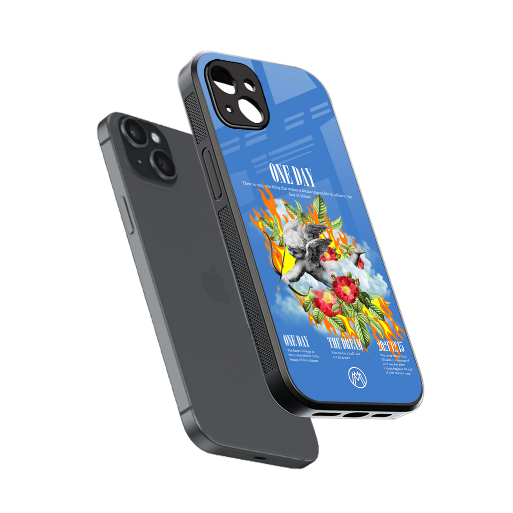 one day back phone cover | glass case for iphone 14 plus