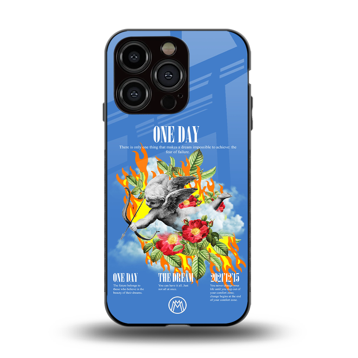 one day back phone cover | glass case for iphone 15 pro