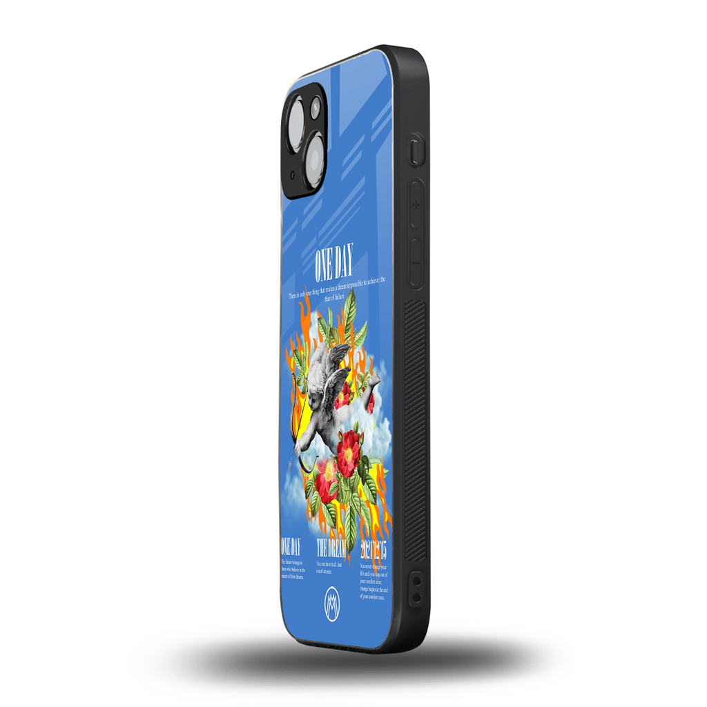 one day back phone cover | glass case for iphone 15