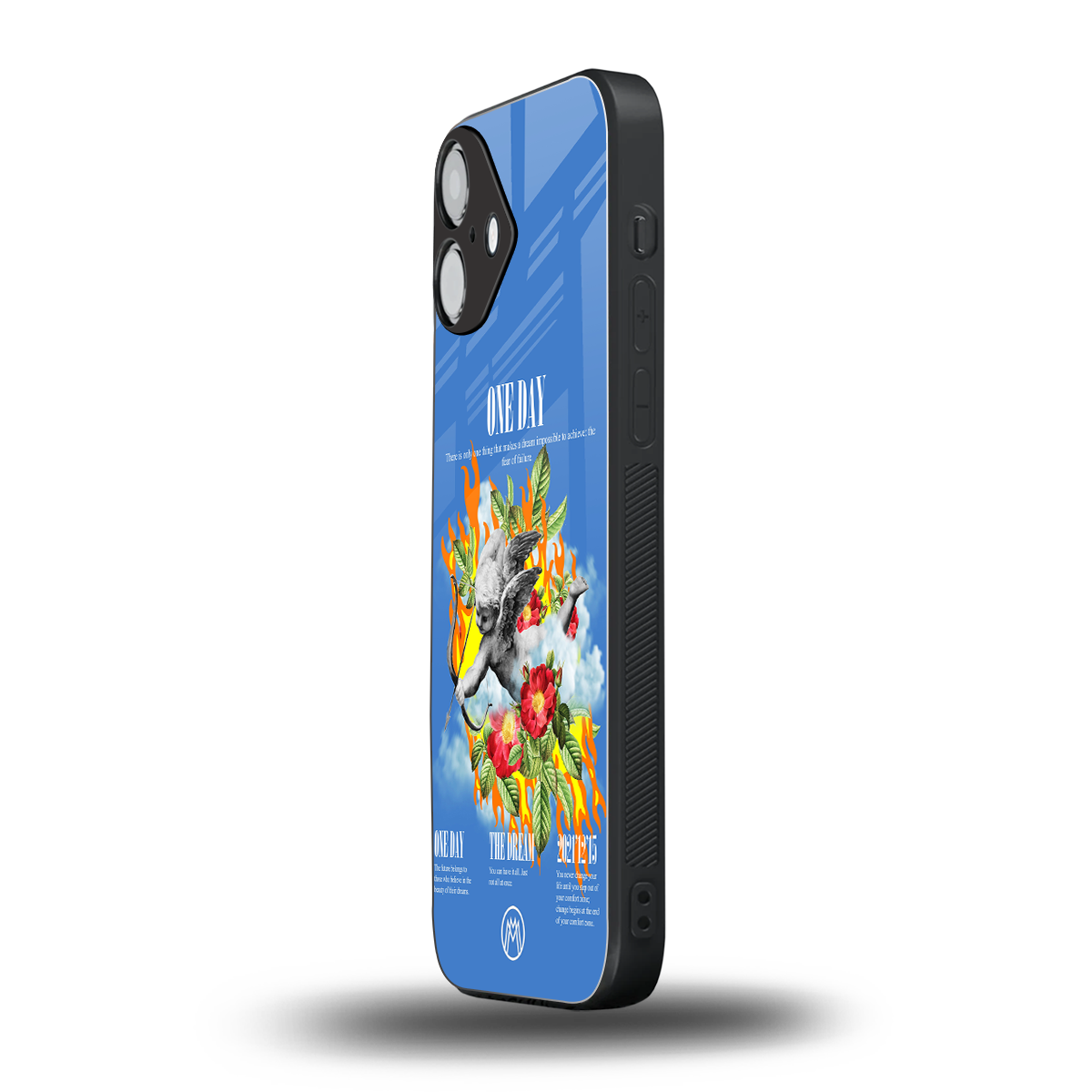 one day back phone cover | glass case for iphone 16 plus