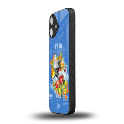 one day back phone cover | glass case for iphone 16 plus