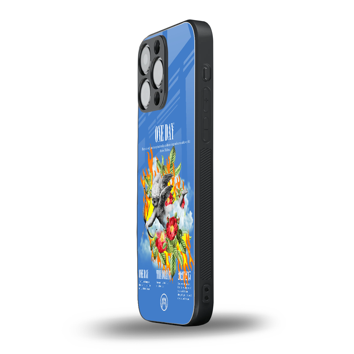 one day back phone cover | glass case for iphone 16 pro max