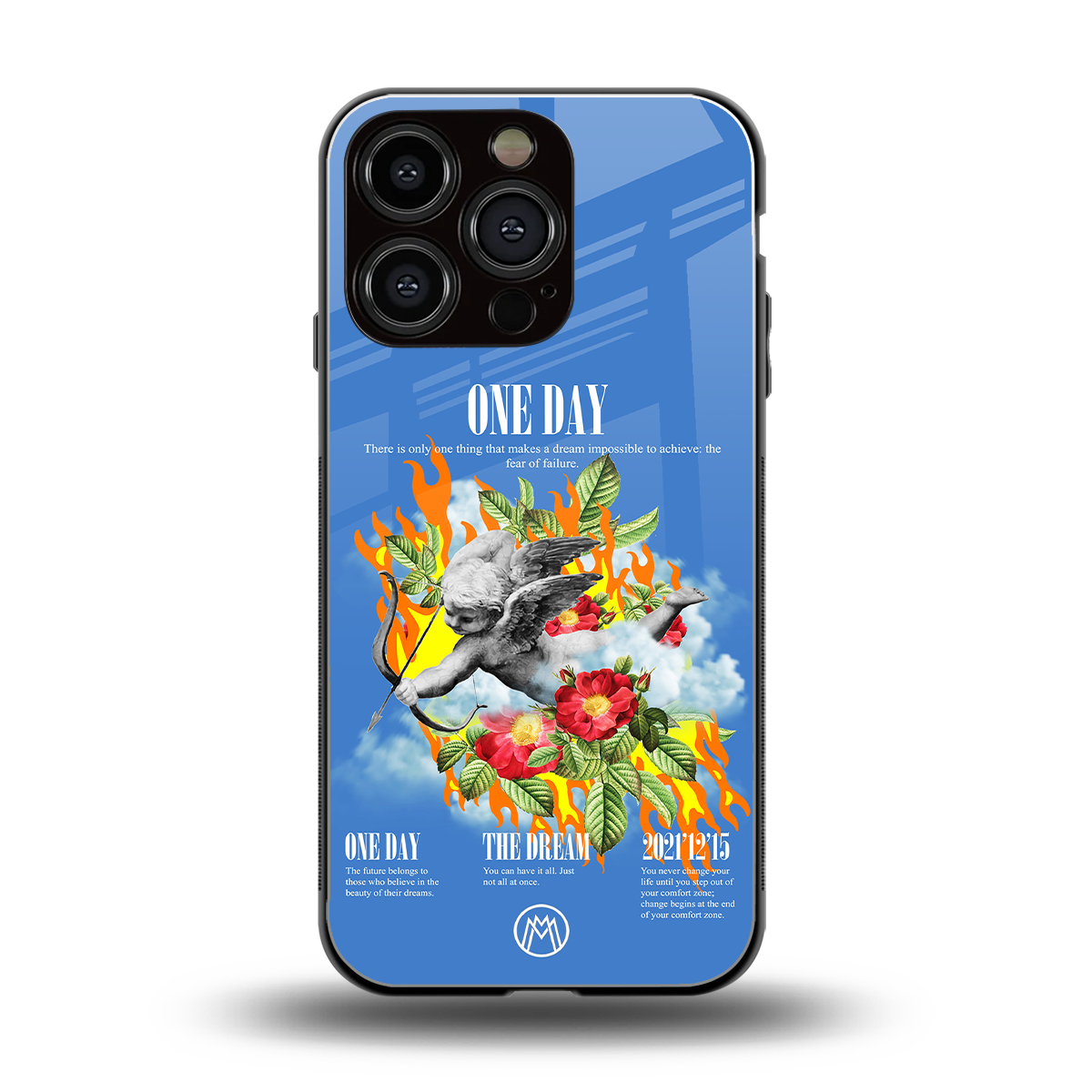 one day back phone cover | glass case for iphone 16 pro