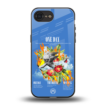 one day back phone cover | glass case for iphone 16e