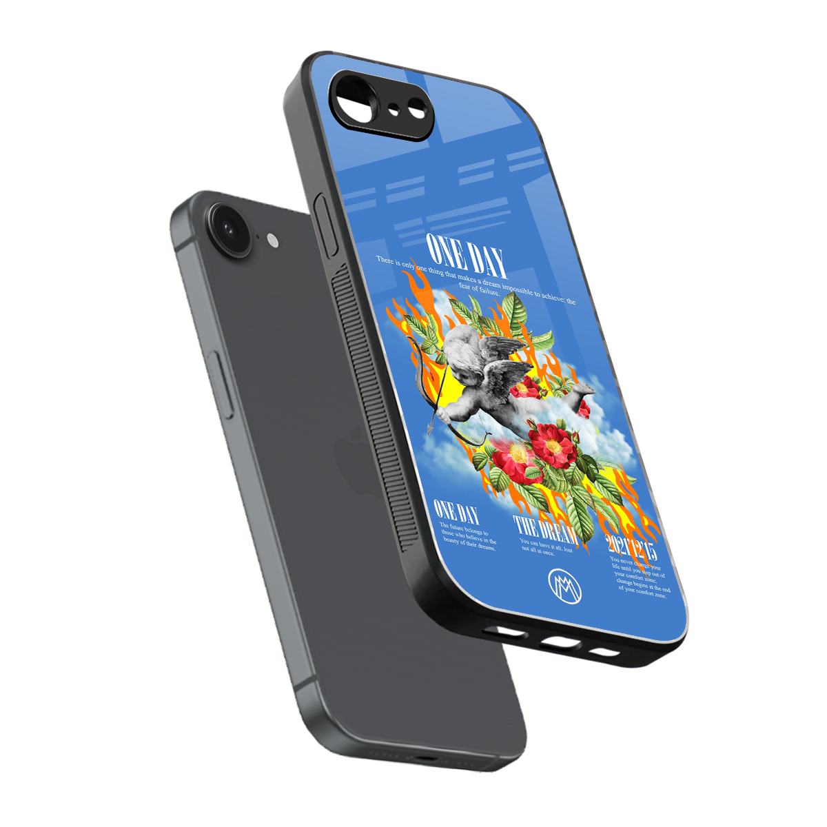 one day back phone cover | glass case for iphone 16e