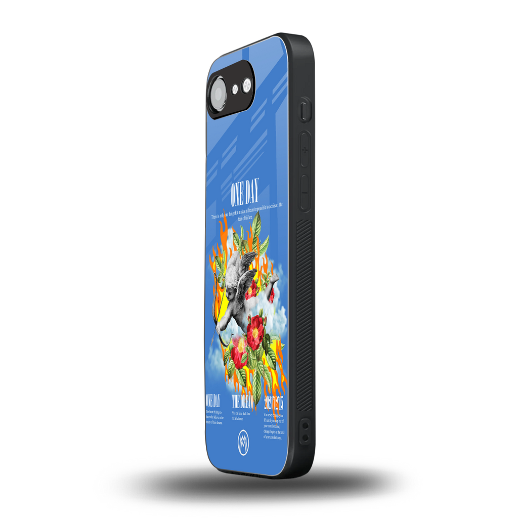 one day back phone cover | glass case for iphone 16e