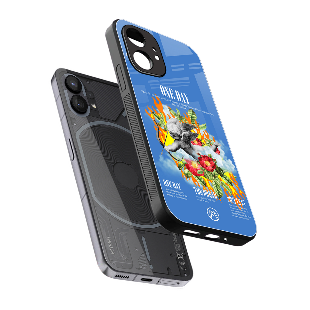 one day back phone cover | glass case for nothing phone 1