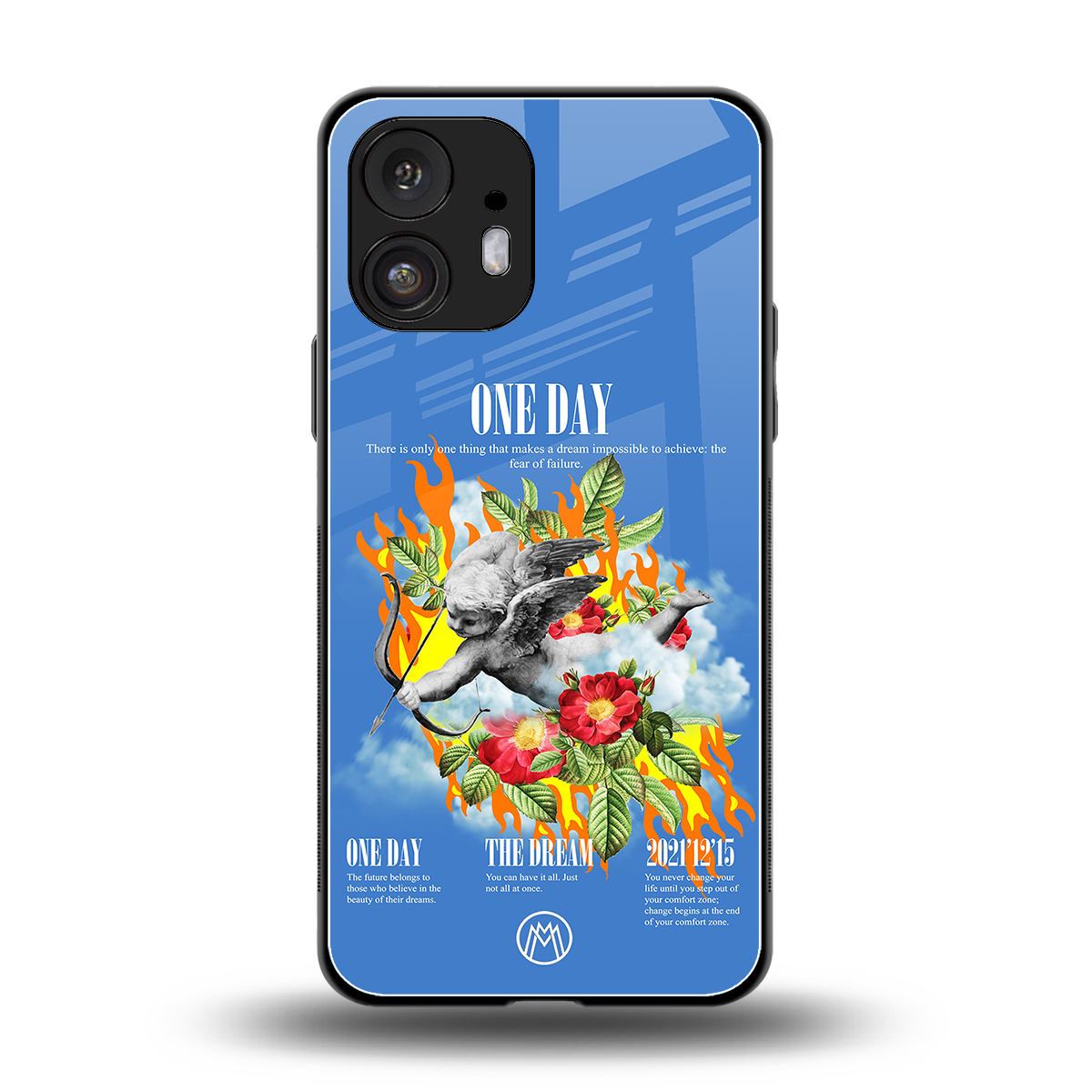 one day back phone cover | glass case for nothing phone 2