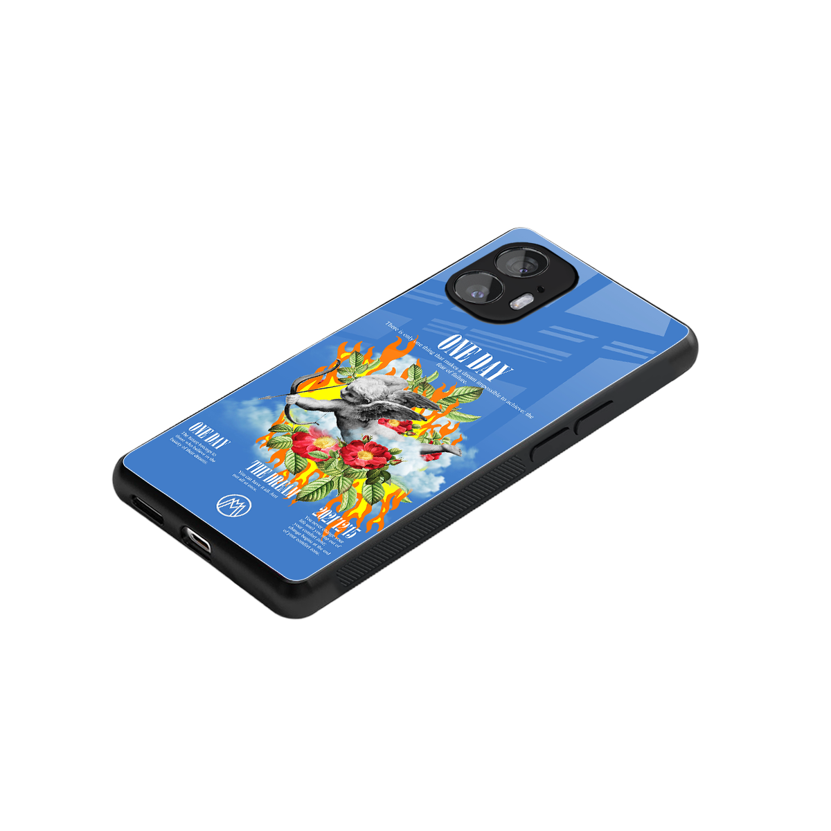 one day back phone cover | glass case for nothing phone 2