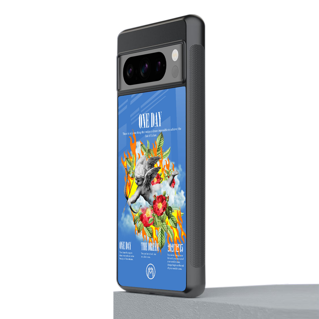 one day back phone cover | glass case for google pixel 8 pro