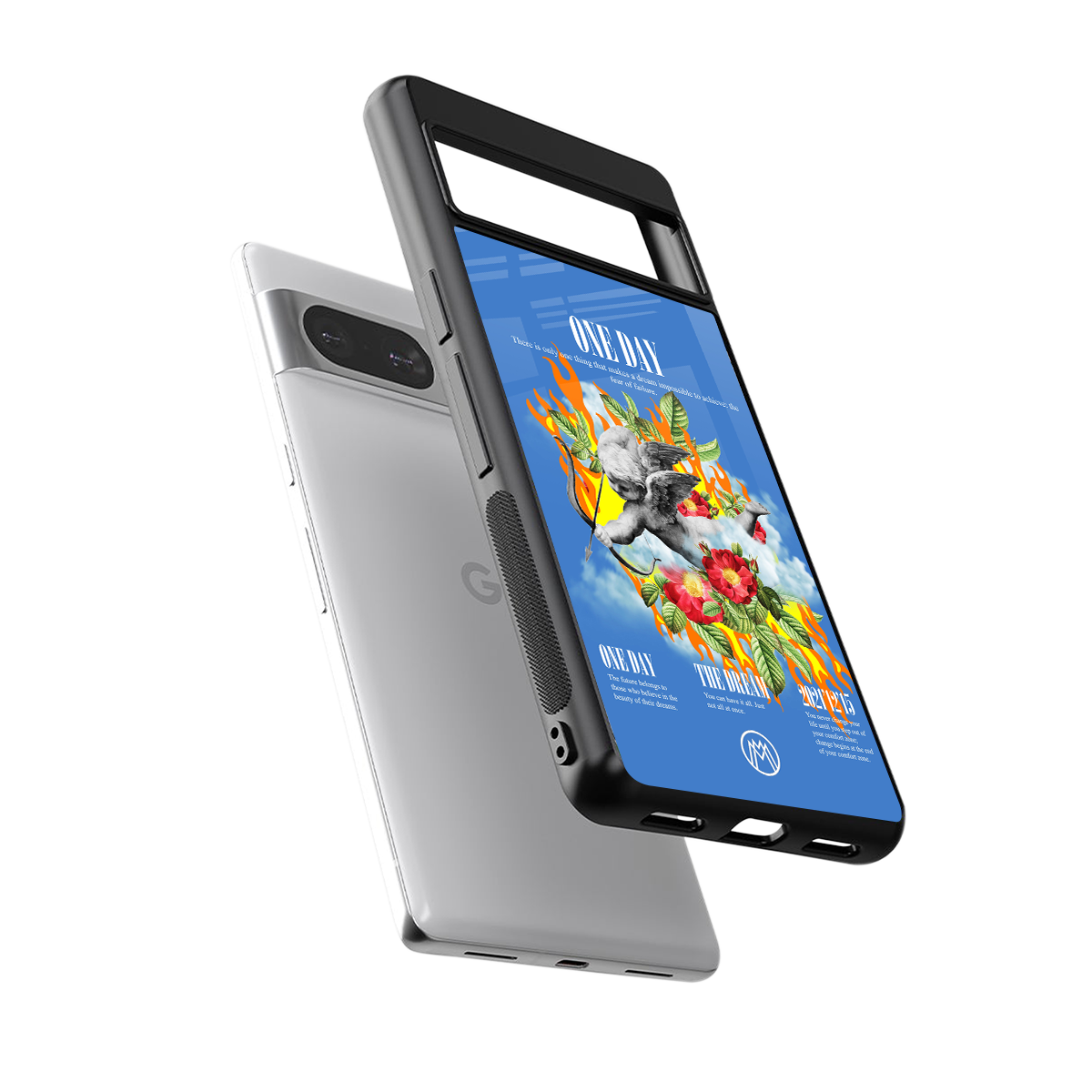 one day back phone cover | glass case for Google Pixel 8