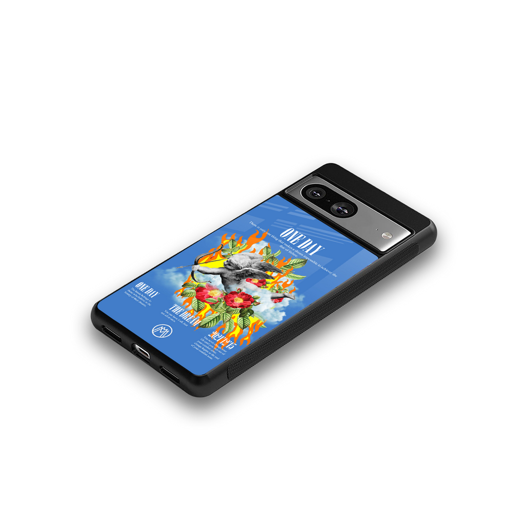 one day back phone cover | glass case for Google Pixel 8