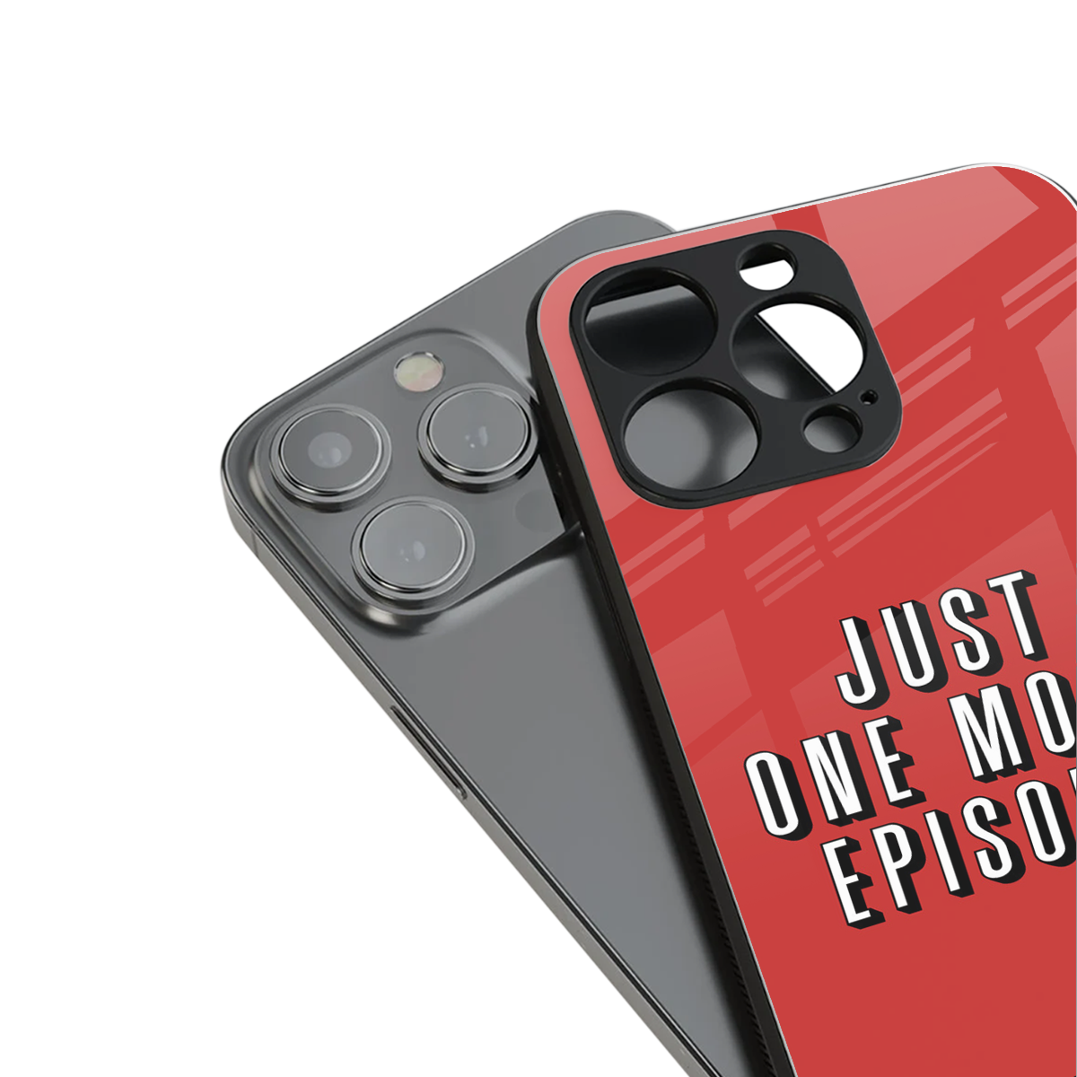 one more episode netflix back phone cover | glass case for iphone 15