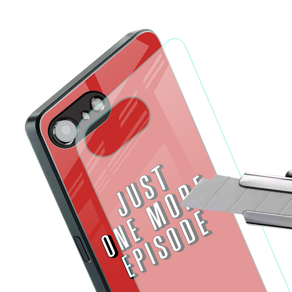 one more episode netflix back phone cover | glass case for iphone 16e