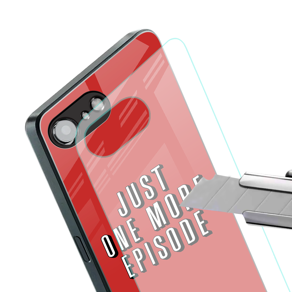 one more episode netflix back phone cover | glass case for iphone 16e