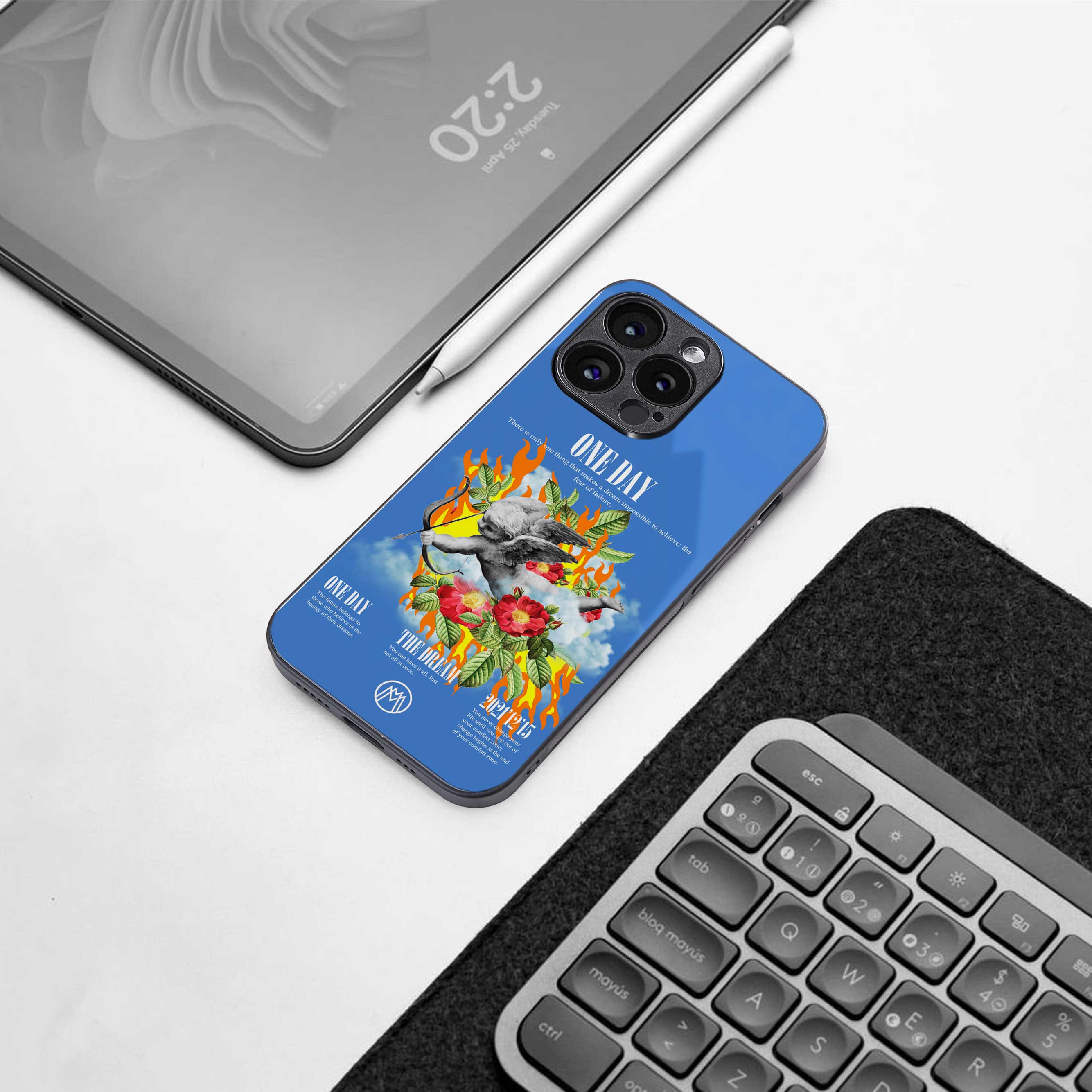 one day back phone cover | glass case for nothing phone 2