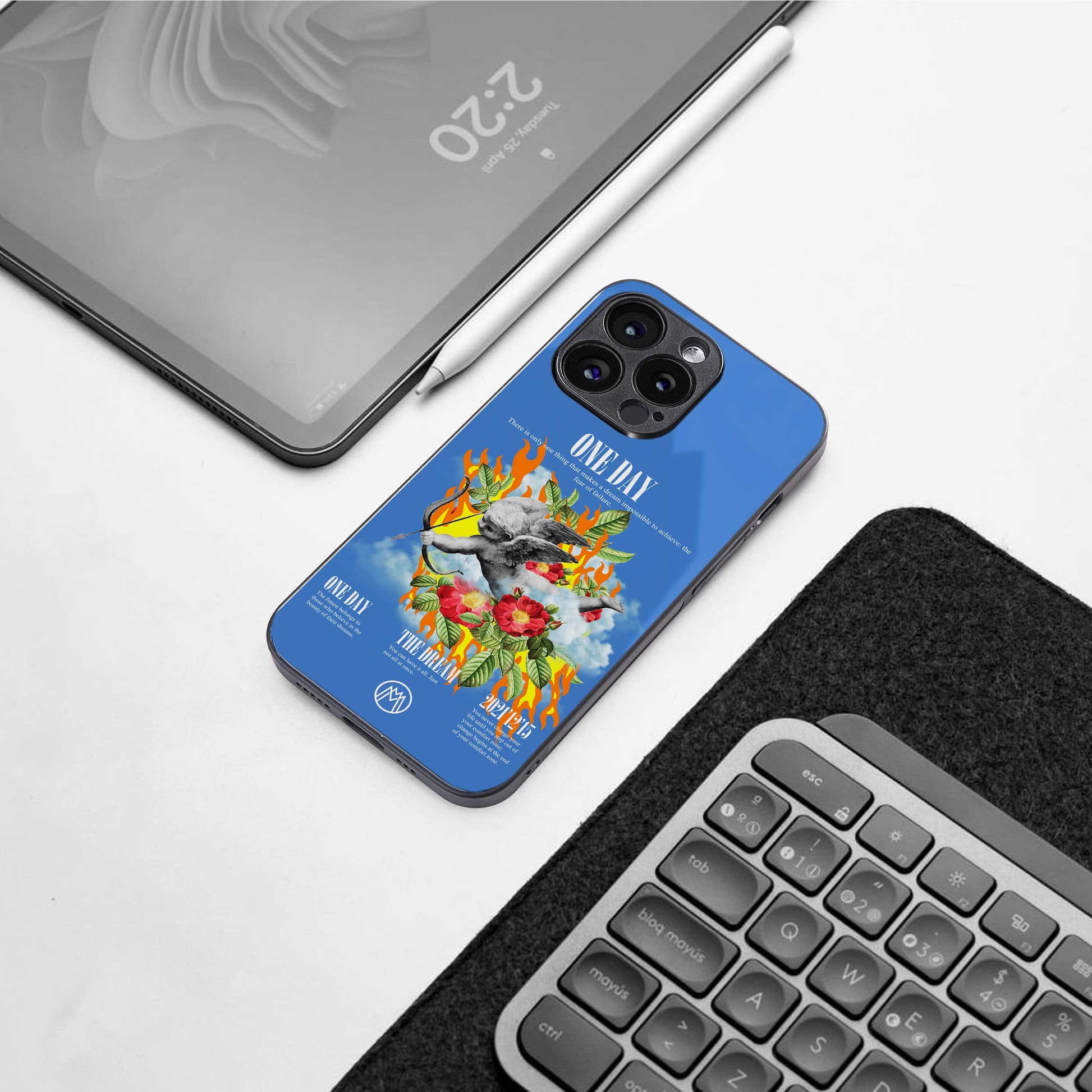 one day back phone cover | glass case for samsung galaxy s24 ultra