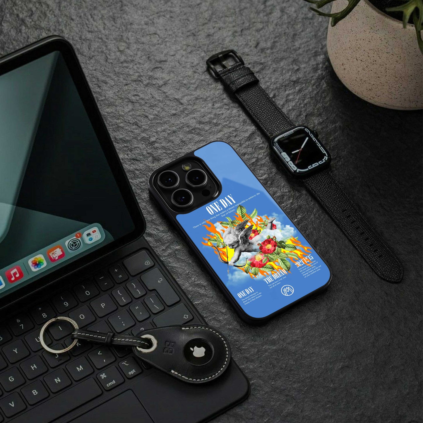 one day back phone cover | glass case for iphone 14