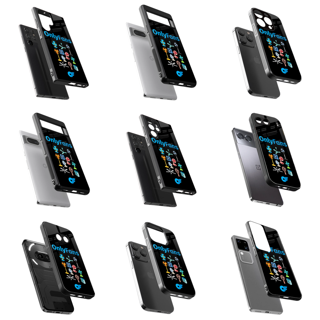 Durable Glass Back Mobile Case for iPhone, Samsung, OnePlus, Google Pixel, Redmi, Vivo, Oppo