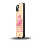 opening hours back phone cover | glass case for iphone 15 plus