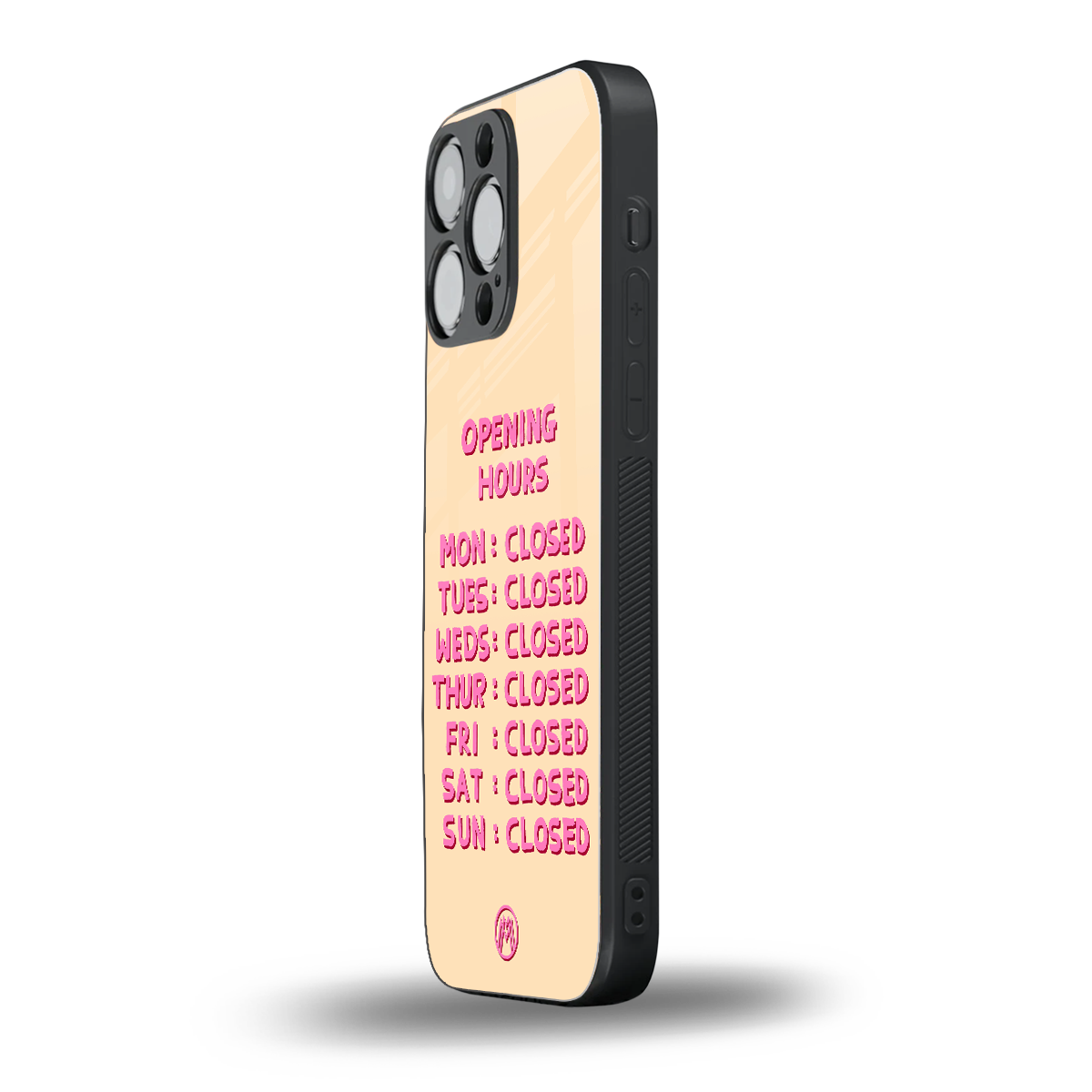 opening hours back phone cover | glass case for iphone 16 pro max