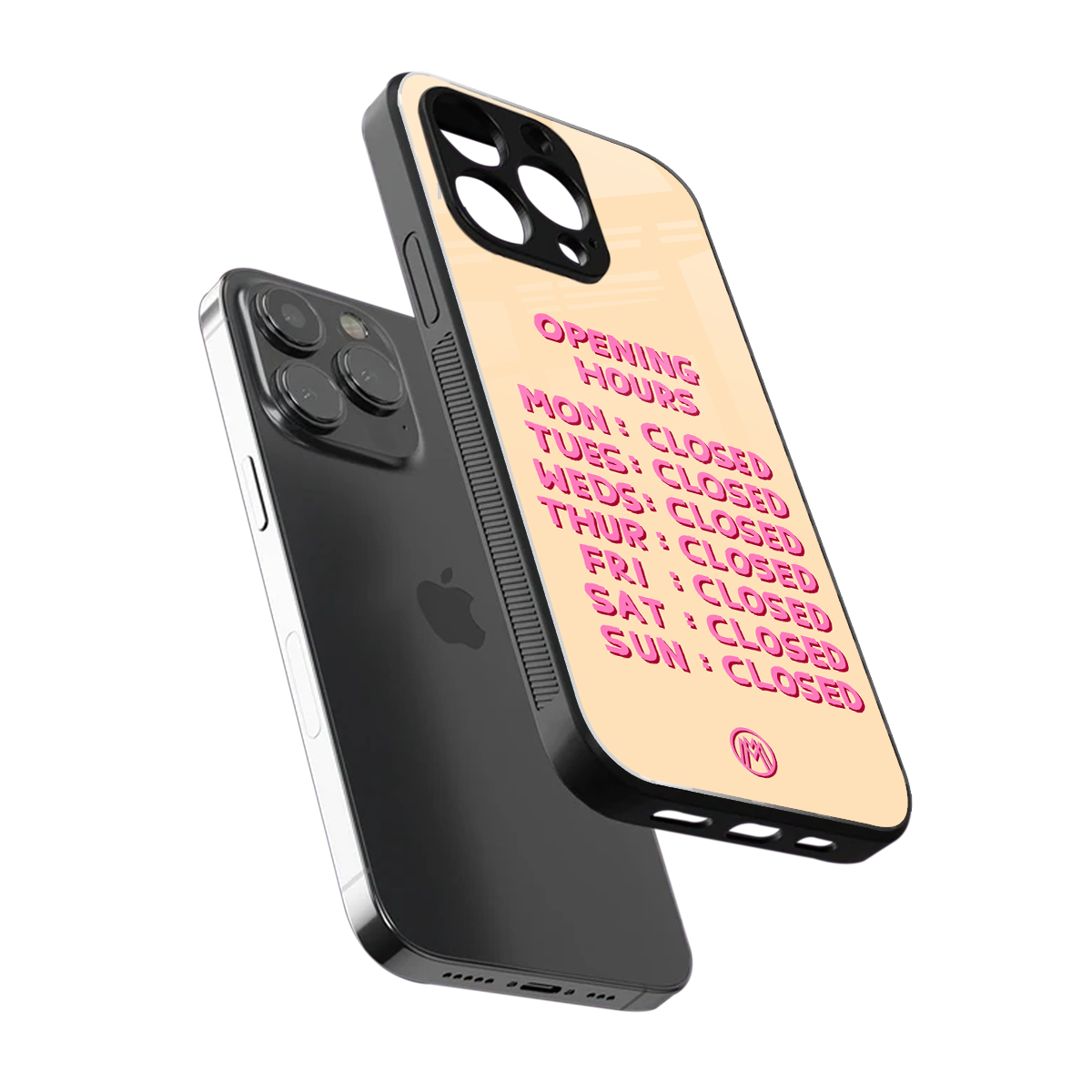 opening hours back phone cover | glass case for iphone 16 pro