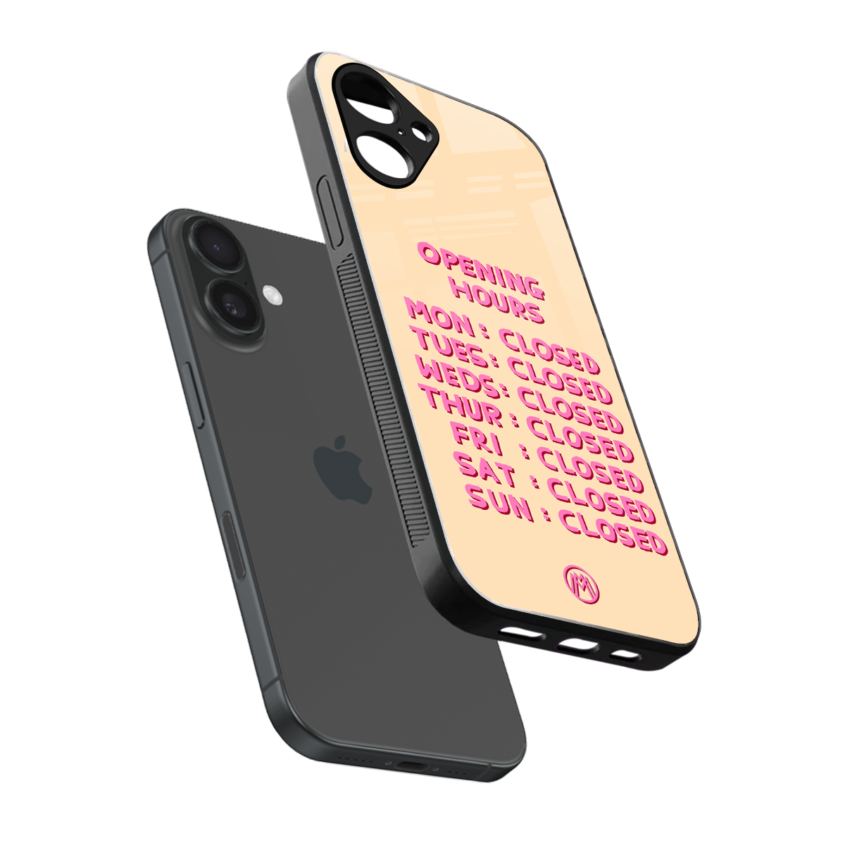 opening hours back phone cover | glass case for iphone 16