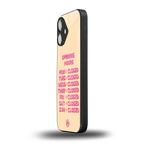 opening hours back phone cover | glass case for iphone 16