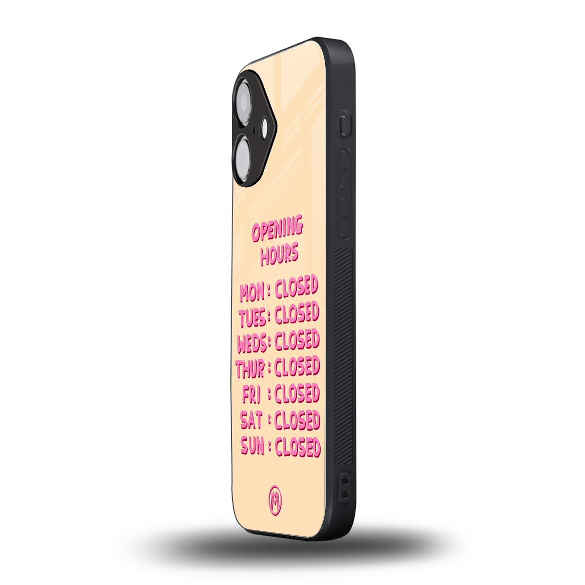 opening hours back phone cover | glass case for iphone 16