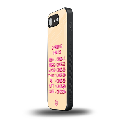 opening hours back phone cover | glass case for iphone 16e