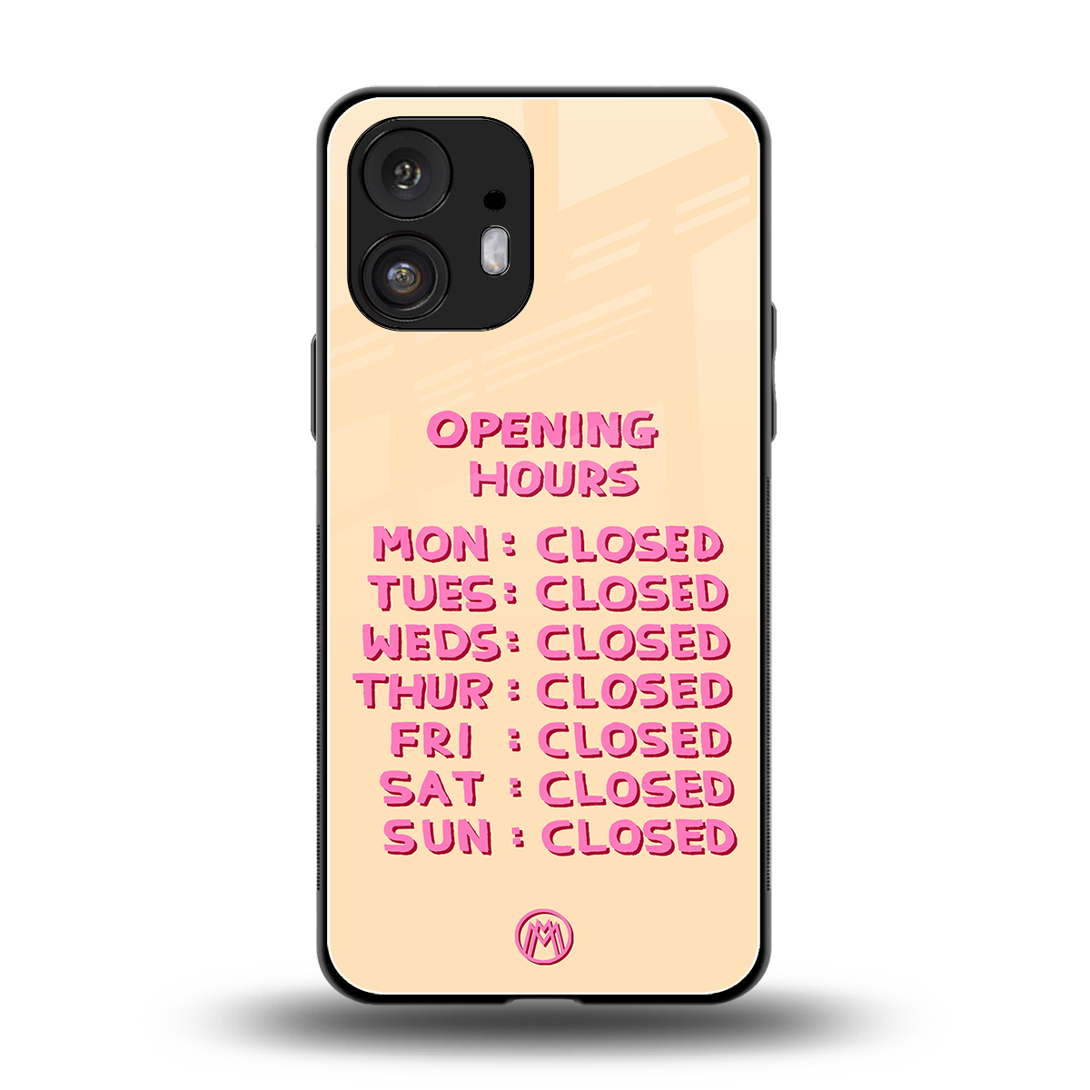 opening hours back phone cover | glass case for nothing phone 2