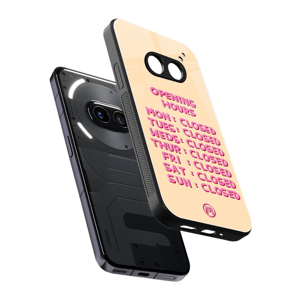 opening hours back phone cover | glass case for nothing phone 2a