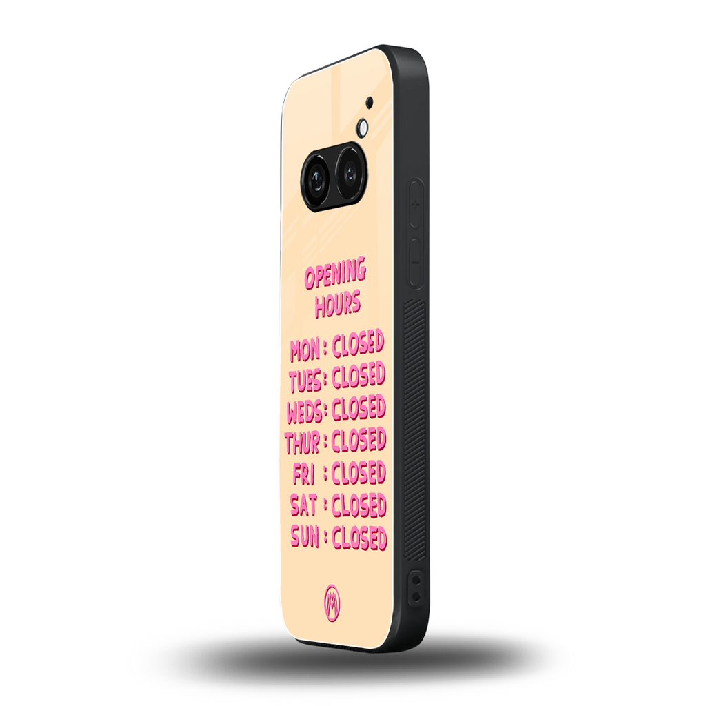 opening hours back phone cover | glass case for nothing phone 2a