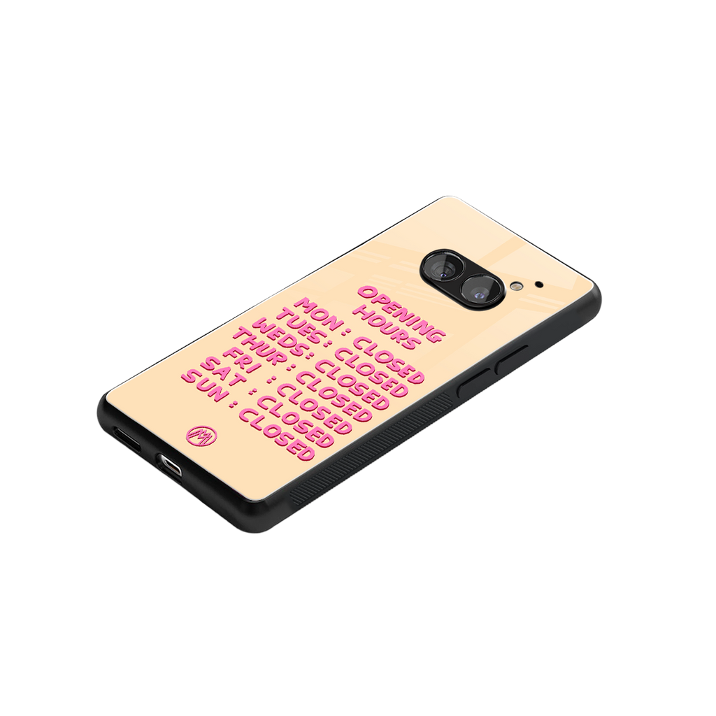 opening hours back phone cover | glass case for nothing phone 2a