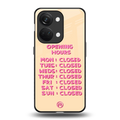 opening hours back phone cover | glass case for oneplus nord 3