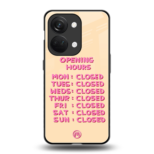opening hours back phone cover | glass case for oneplus nord 3