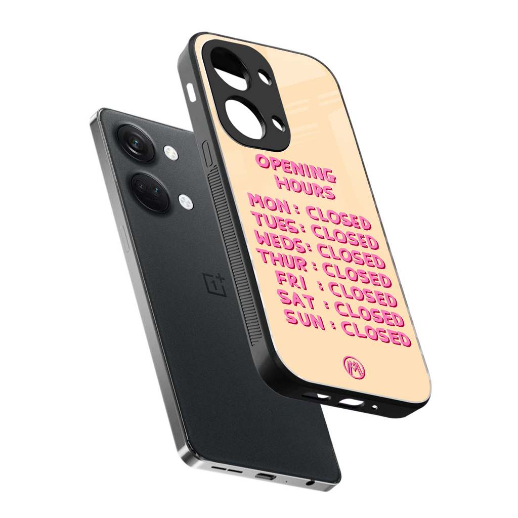 opening hours back phone cover | glass case for oneplus nord 3
