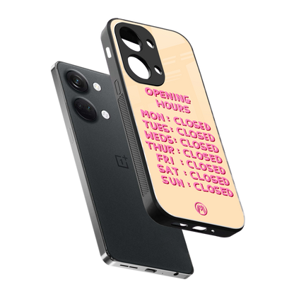 opening hours back phone cover | glass case for oneplus nord 3