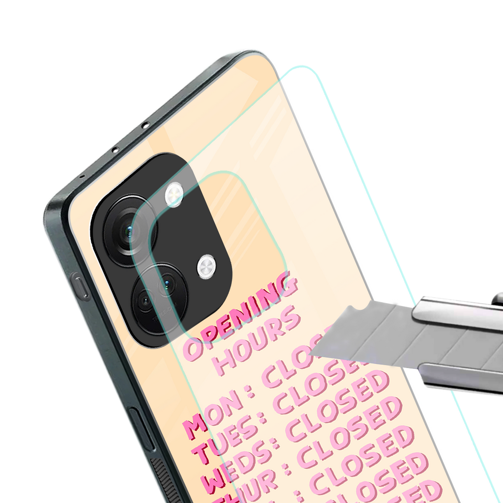 opening hours back phone cover | glass case for oneplus nord 3