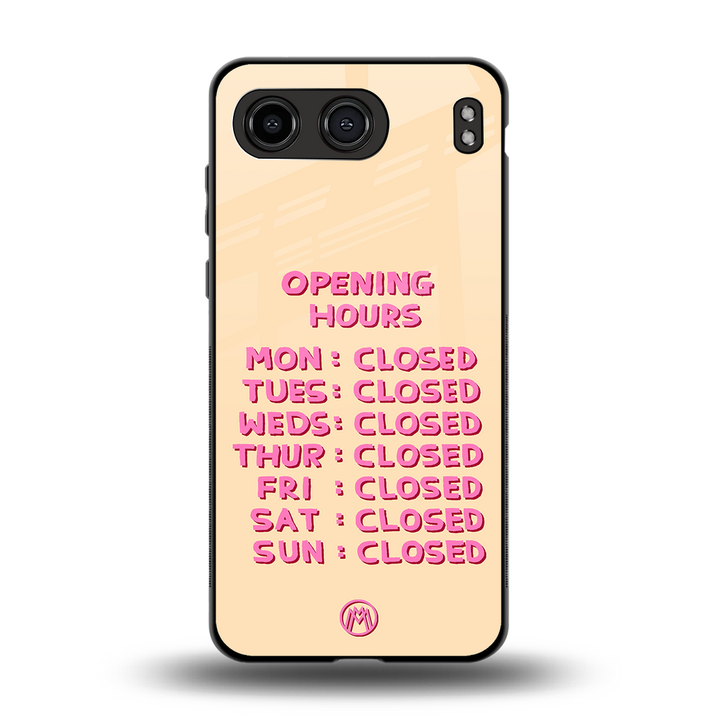 opening hours back phone cover | glass case for oneplus nord 4