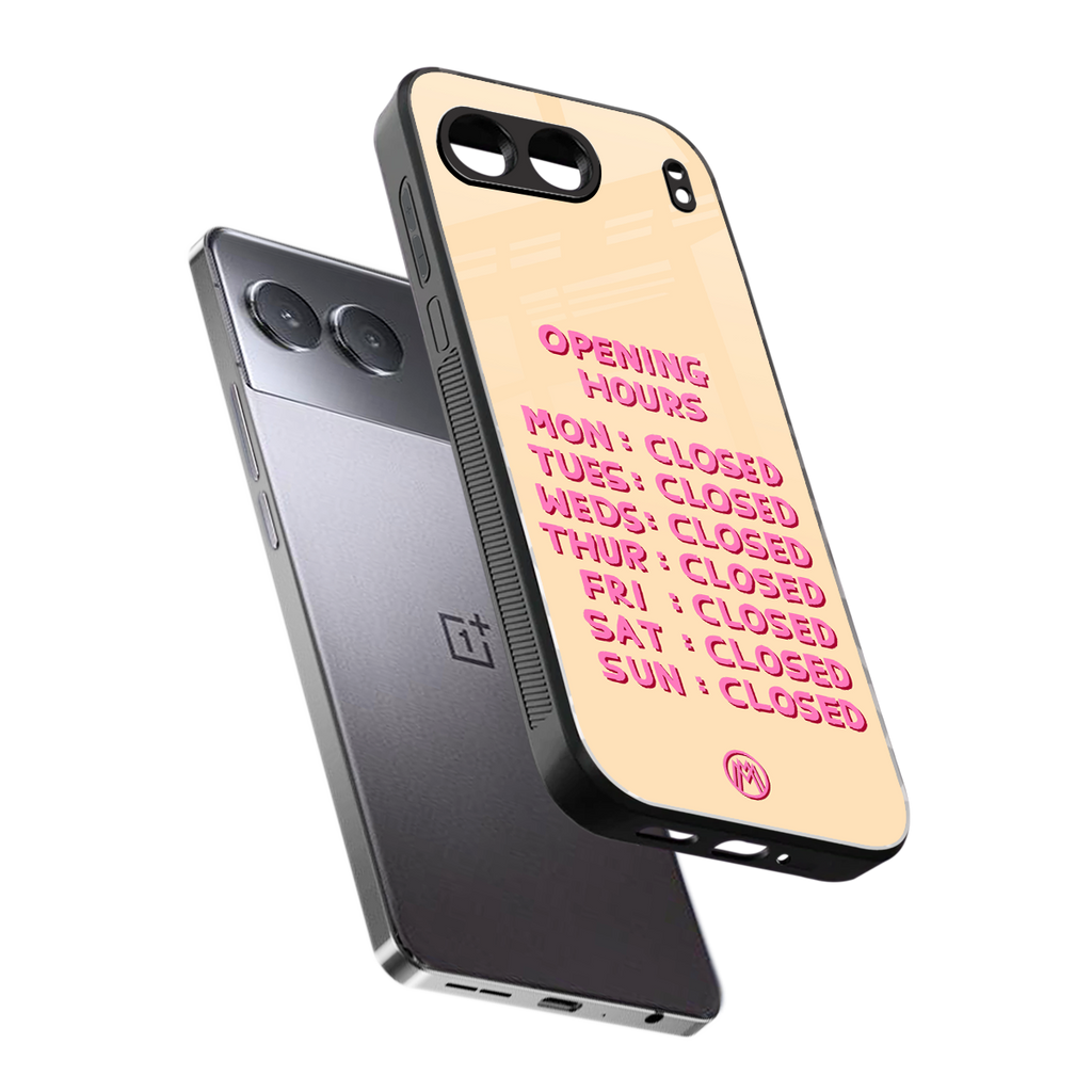 opening hours back phone cover | glass case for oneplus nord 4