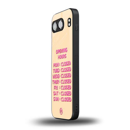 opening hours back phone cover | glass case for oneplus nord 4