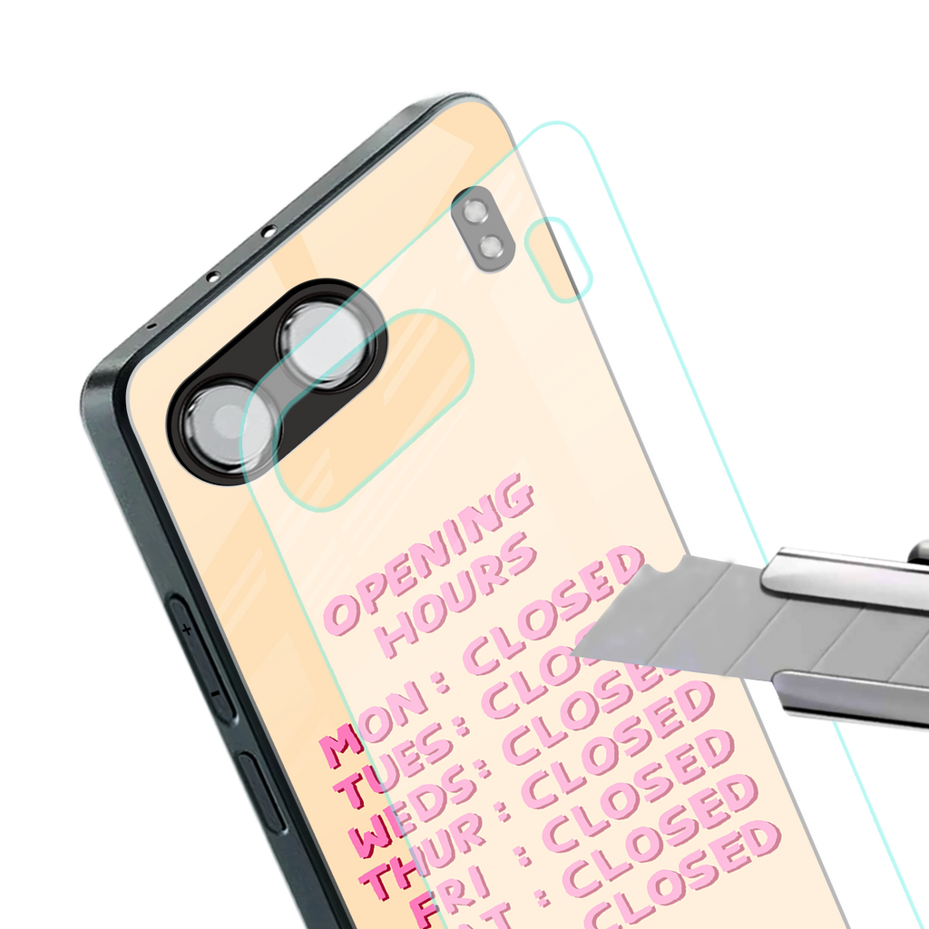 opening hours back phone cover | glass case for oneplus nord 4