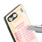 opening hours back phone cover | glass case for oneplus nord 4