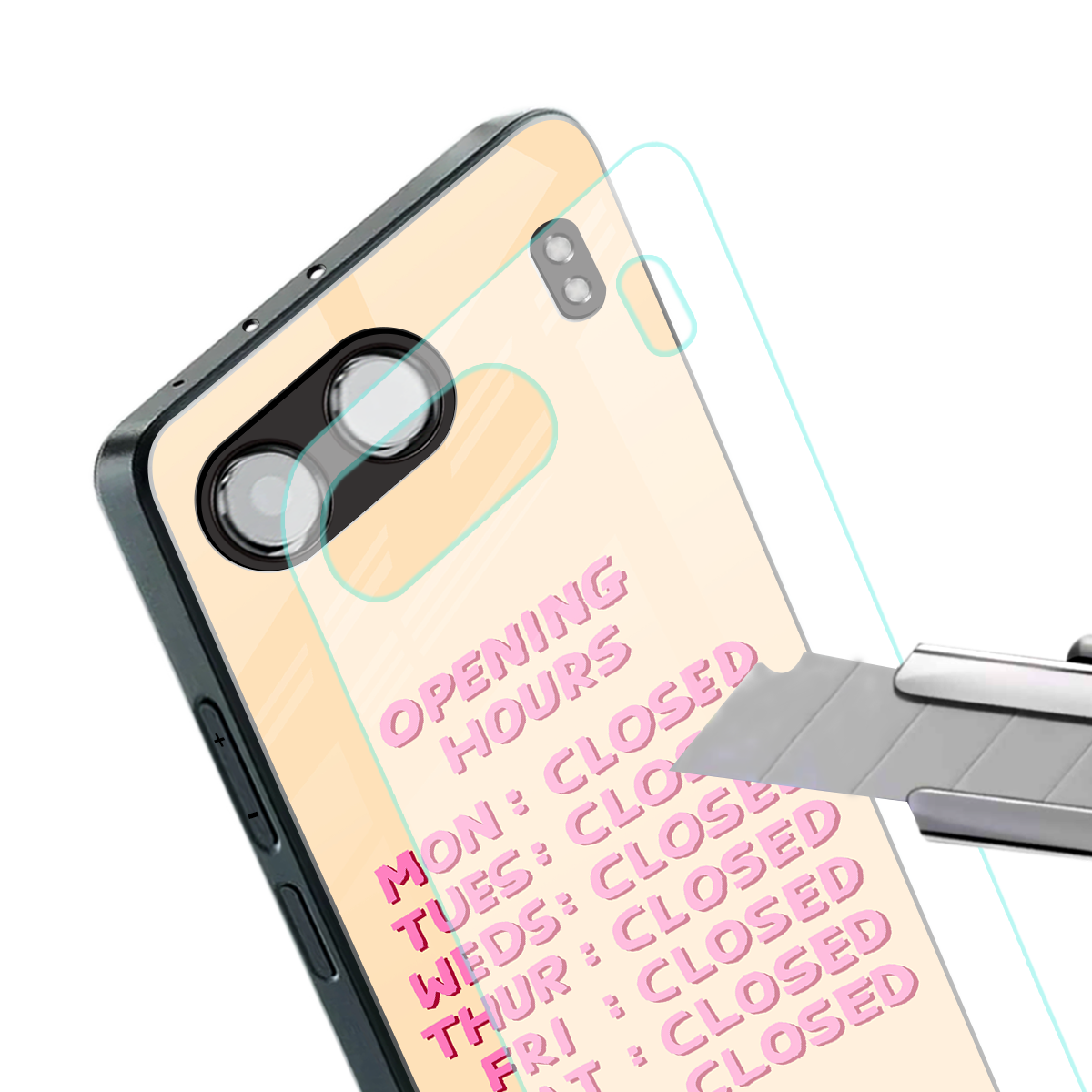 opening hours back phone cover | glass case for oneplus nord 4